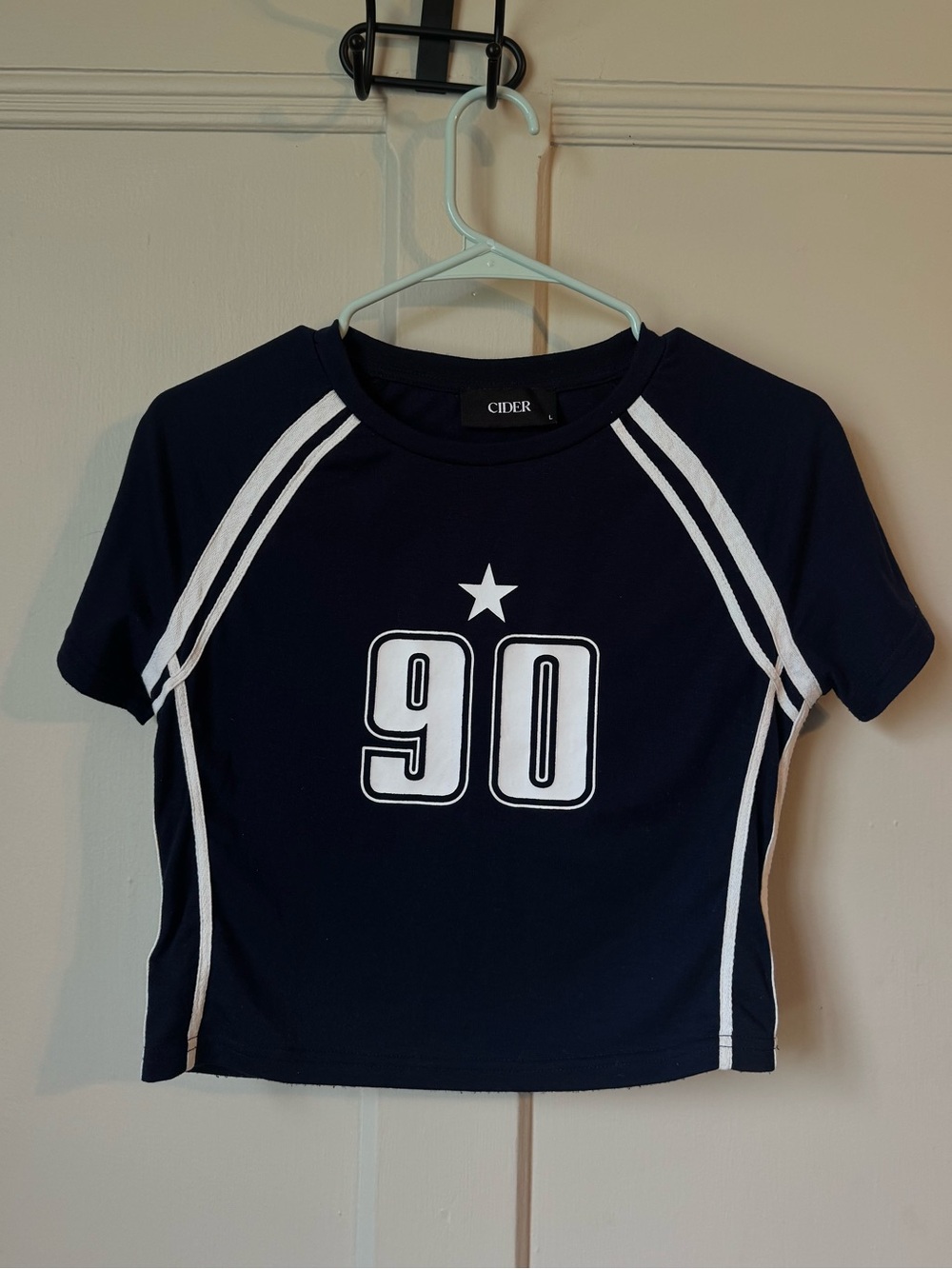 Cider Navy Graphic Baby Tee